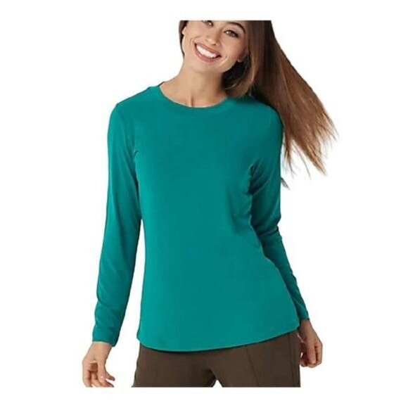 Susan Graver Tops - Susan Graver Modern Essentials Liquid Knit Long-Sleeve Top SMALL (4411)